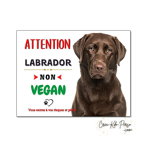 Plaque de portail labrador Attention au chien panneau je monte la garde
