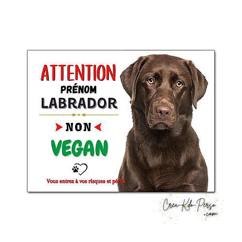 Plaque de portail labrador Attention au chien panneau je monte la garde