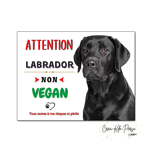 Plaque de portail labrador Attention au chien panneau je monte la garde