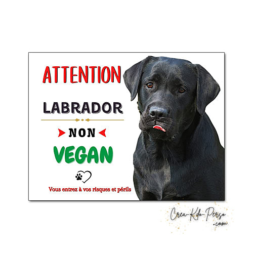 Plaque de portail labrador Attention au chien panneau je monte la garde