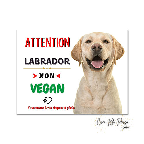 Plaque de portail labrador Attention au chien panneau je monte la garde