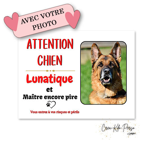 plaque attention au chine personnalisée photo