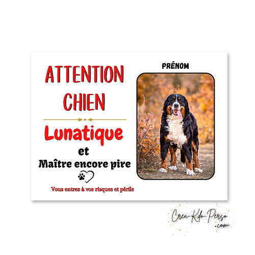 plaque attention au chine personnalisée photo