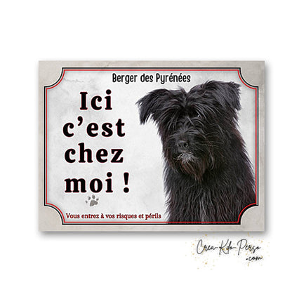 Plaque berger des pyrenees Attention au chien  panneau de portail je monte la garde