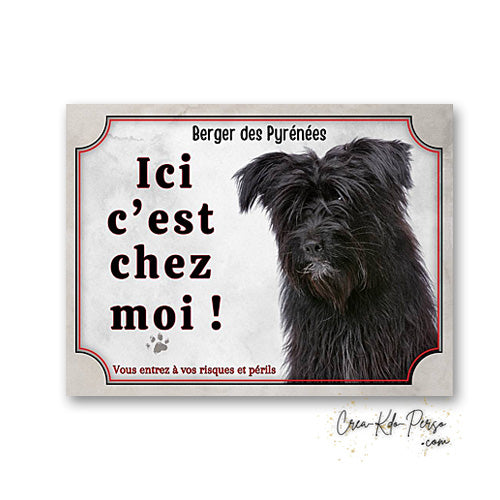 Plaque berger des pyrenees Attention au chien  panneau de portail je monte la garde