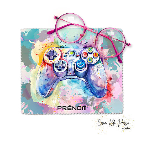 Essuie-lunette Chiffonnette personnalisable motif manette retro gaming