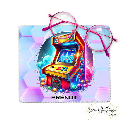 Essuie-lunette Chiffonnette personnalisable motif borne arcade jeux vidéo