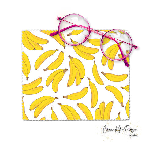 Essuie-lunette Chiffonnette motif Bananes en vrac