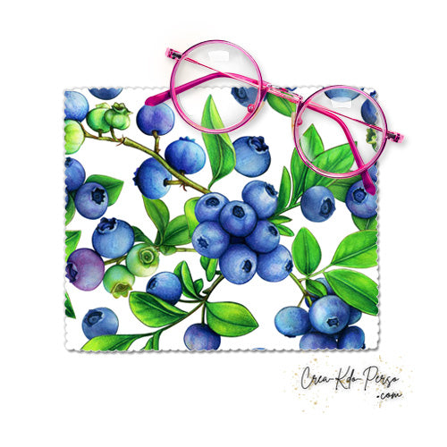 Essuie-lunette Chiffonnette motif Myrtilles gourmandes