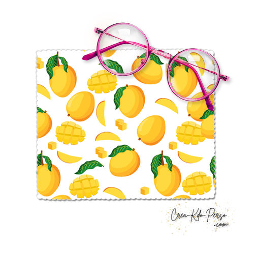 Essui-lunette Chiffonnette motif Mangues fruitées