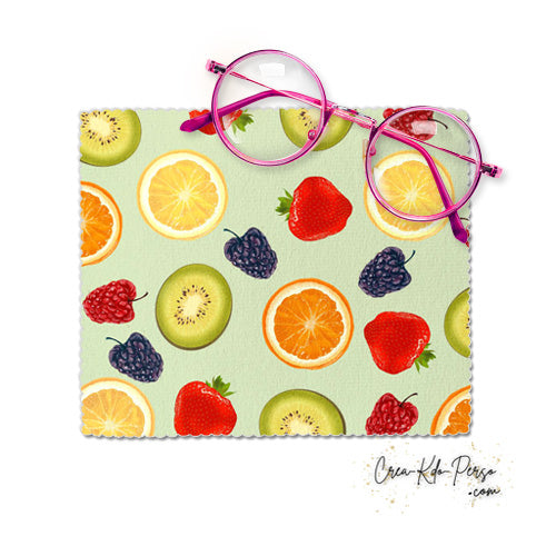 Essuie-lunette Chiffonnette motif Multifruit en vrac