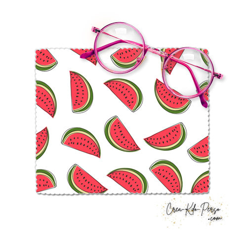 Essui-lunette Chiffonnette motif Quartiers de Pastèque fruitée
