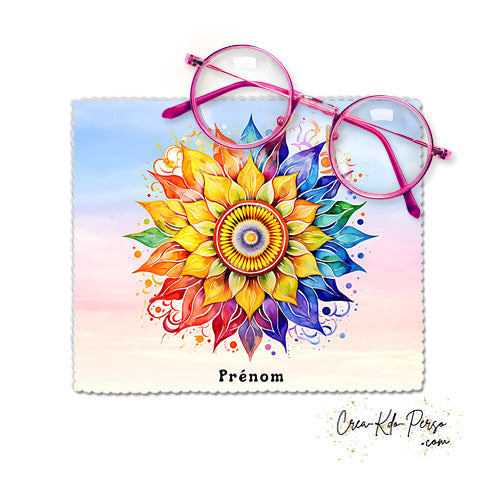 Essuie-lunette Chiffonnette personnalisable motif mandala Zen Attitude