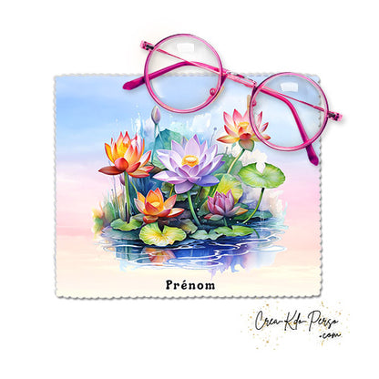 Essuie-lunette Chiffonnette personnalisable motif composition florale Zen Attitude