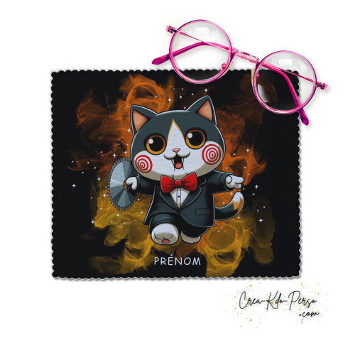 Chiffon à lunettes chat parodie clown Billy saw horreur humour