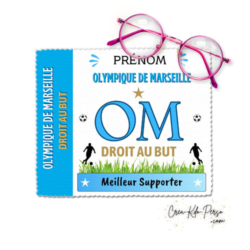 essui lunette football olympique de Marseille OM 