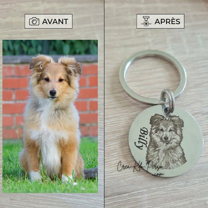 Porte-clés Personnalisé avec Gravure Photo et Prénom – Souvenir Unique