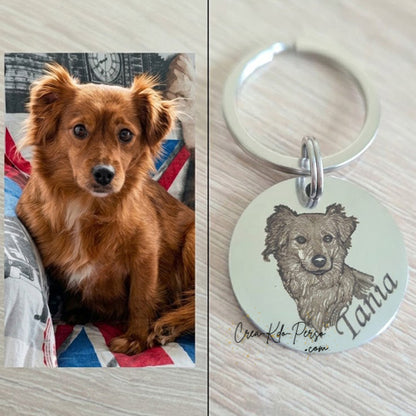 Porte-clés Personnalisé avec Gravure Photo et Prénom – Souvenir Unique
