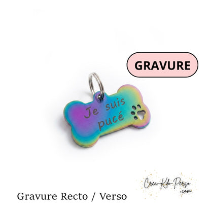 médaille personnalisée gravure pour petit chien