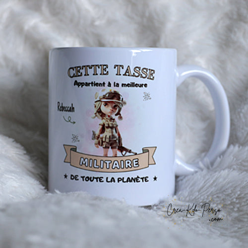 Mug meilleur Militaire de la planète personnalisé