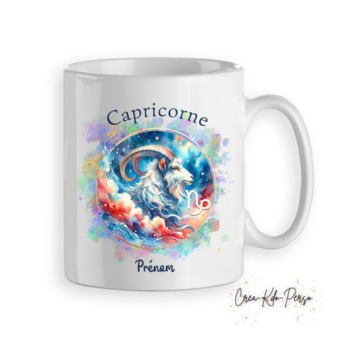 Mug personnalisé signe astrologique Capricorne cadeau zodiaque horoscope