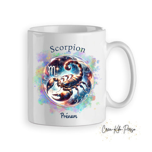 Mug personnalisé signe astrologique Scorpion cadeau zodiaque horoscope
