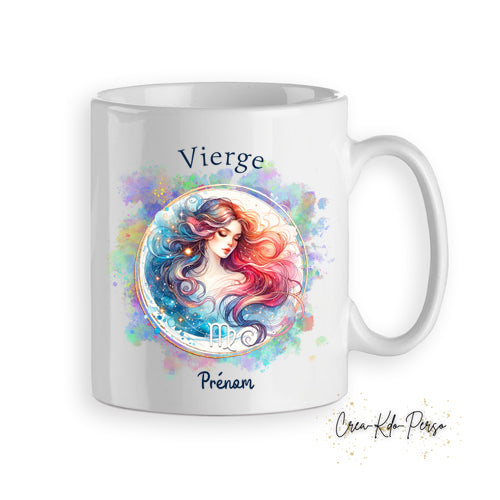 Mug personnalisé signe astrologique Vierge cadeau zodiaque horoscope