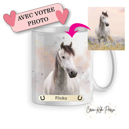 mug personnalisé avec la photo de votre cheval