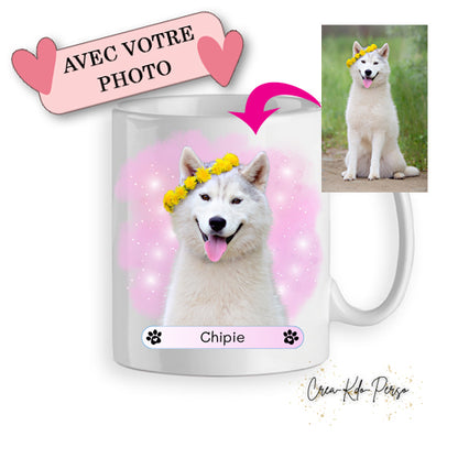 mug personnalisé avec la photo de votre chiot chien 