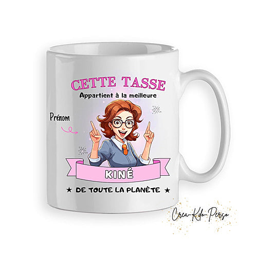 Mug kiné meilleur de la planète personnalisé