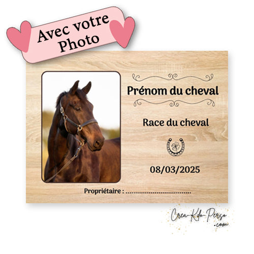 plaque de box personnalisée photo