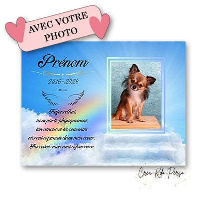 plaque funéraire souvenir chien décédé animaux de compagnie