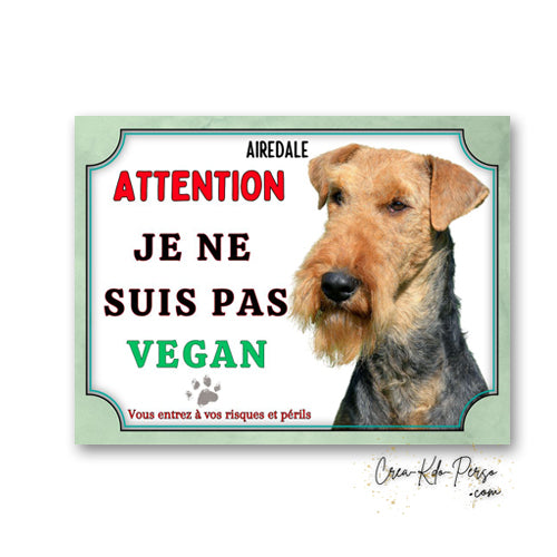 Plaque de portail Airedale 