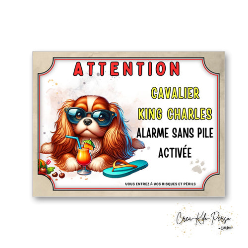 plaque attention au chien panneau de portail humour  alarme sans pile 