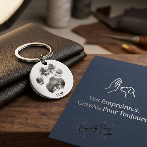 Porte-clés-personnalisé-gravure-empreinte-patte-chien-chat