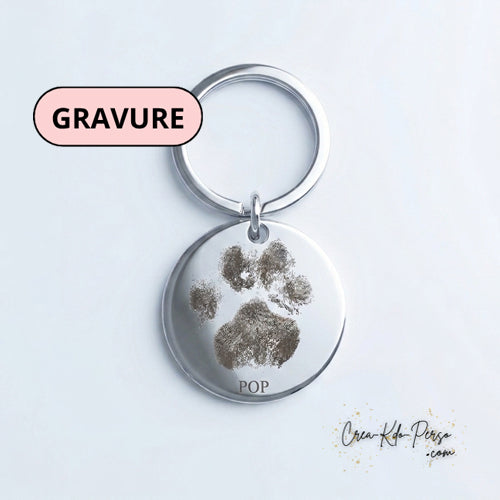 Porte-clés-personnalisé-gravure-empreinte-patte-chien-chat