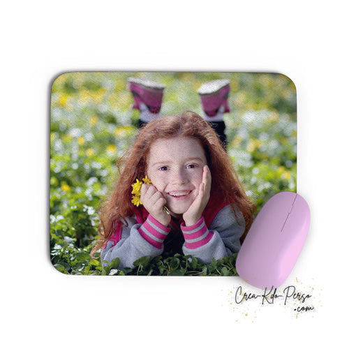 Tapis de souris rectangle souple personnalisé avec votre photo