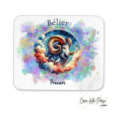 Tapis de souris personnalisé signe astrologique Bélier horoscope zodiaque