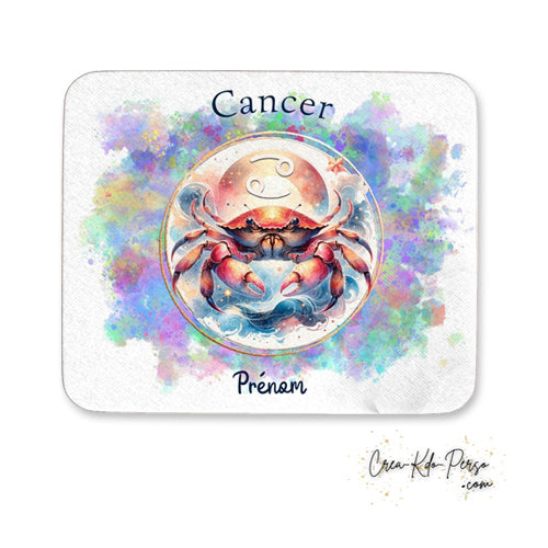 Tapis de souris personnalisé signe astrologique Cancer horoscope zodiaque