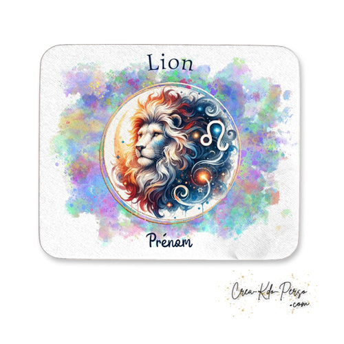 Tapis de souris personnalisé signe astrologique Lion horoscope zodiaque