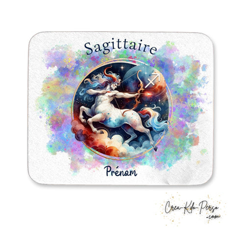 Tapis de souris personnalisé signe astrologique Sagittaire horoscope zodiaque