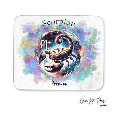 Tapis de souris personnalisé signe astrologique Scorpion horoscope zodiaque