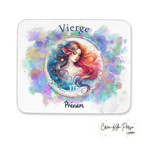Tapis de souris personnalisé signe astrologique Vierge horoscope zodiaque
