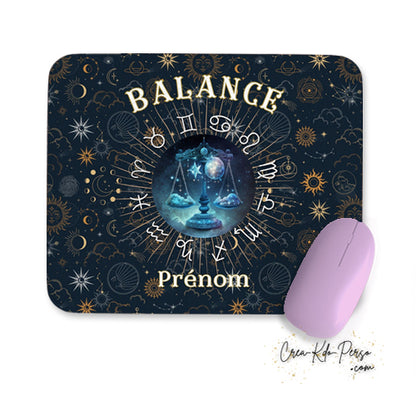 Tapis de souris personnalisé signe astrologique horoscope Balance
