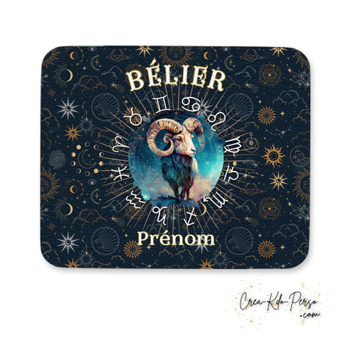 Tapis de souris personnalisé signe astrologique horoscope Bélier