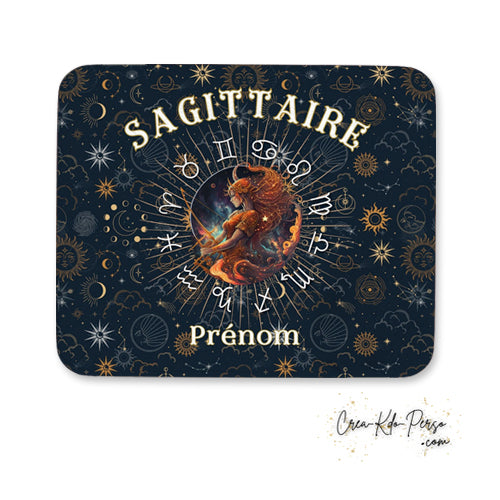 Tapis de souris personnalisé signe astrologique horoscope Sagittaire