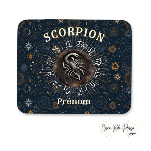 Tapis de souris personnalisé signe astrologique horoscope Scorpion