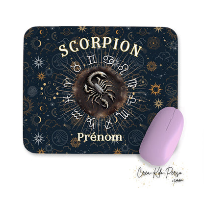 Tapis de souris personnalisé signe astrologique horoscope Scorpion