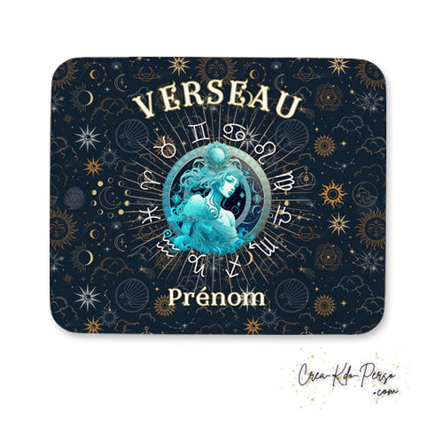 Tapis de souris personnalisé signe astrologique horoscope Verseau