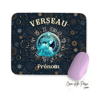 Tapis de souris personnalisé signe astrologique horoscope Verseau
